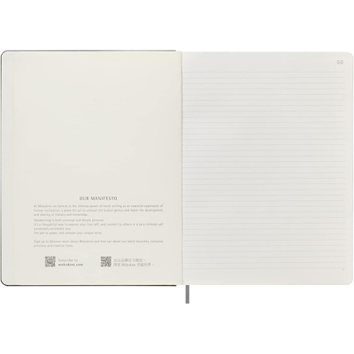 Блокнот Moleskine Smart Notebook, 190mm x 250mm XL, на подкладке черный