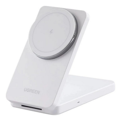 Беспроводное зарядное устройство Ugreen W528 2-in-1 7.5W с кабелем USB-C-USB-C (45055) белый