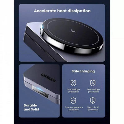 Беспроводное зарядное устройство Ugreen W528 2-in-1 7.5W с кабелем USB-C-USB-C (45055) белый