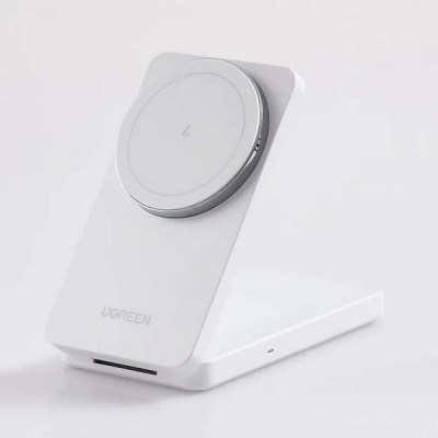 Беспроводное зарядное устройство Ugreen W528 2-in-1 7.5W с кабелем USB-C-USB-C (45055) белый
