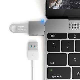 Адаптер Satechi Aluminum USB-C - USB-A 3.0 (ST-TCUAM) Space Gray
