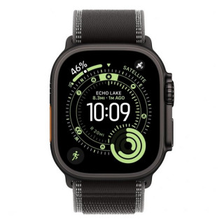 Apple Watch Ultra 3, 49mm, черный титан, ремешок Trail цвета «черный/угольно-черный» (2025)