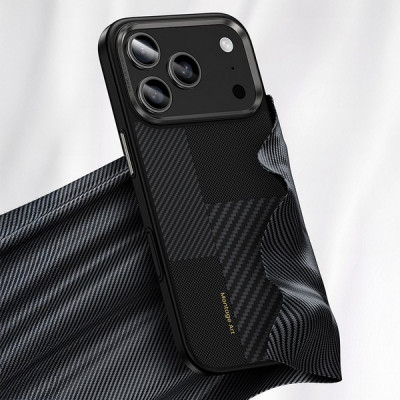 Чехол Benks Montage ArmorPro Case built with Kevlar для iPhone 17 Pro 6.3" (C.K.FL.AP.BK.MA69) черный кевлар