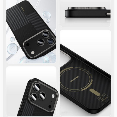 Чехол Benks Montage ArmorPro Case built with Kevlar для iPhone 17 Pro 6.3" (C.K.FL.AP.BK.MA69) черный кевлар