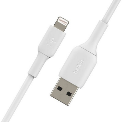 Кабель Belkin BoostCharge Lightning - USB-A 1 м (CAA001BT1MWH) White
