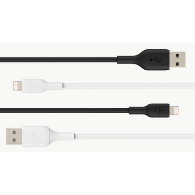 Кабель Belkin BoostCharge Lightning - USB-A 1 м (CAA001BT1MWH) White