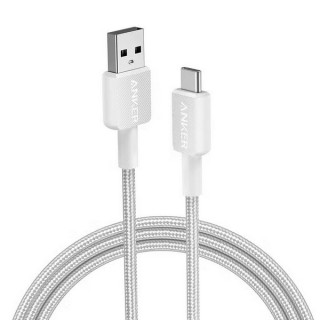 Кабель Anker 322 USB-A to USB-C 0.9 м (A81H5H21) White/Белый