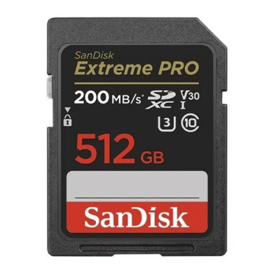 Карта памяти SanDisk Extreme PRO 512GB SDXC UHS-I (SDSDXXD-512G-GN4IN) черный