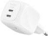 Сетевое зарядное устройство Belkin BoostCharge Pro 2*USB-C 50W (WCH019kqWH) White