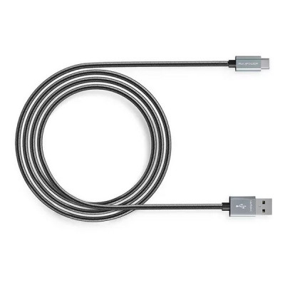 Кабель RAVpower (RP-TPC005) Carbon C Type-C to USB 1.8 м, черный