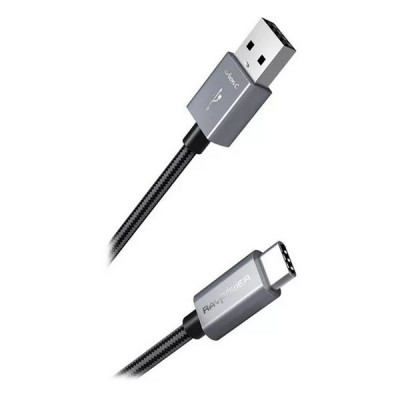 Кабель RAVpower (RP-TPC005) Carbon C Type-C to USB 1.8 м, черный