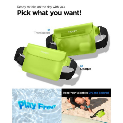 Водонепроницаемая сумка Spigen Aqua Shield WaterProof Waist Bag A620 2 шт. (AMP06023) Cactus Green