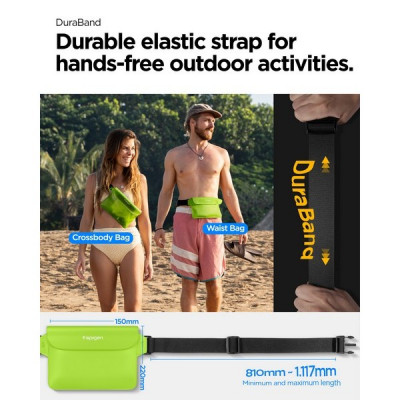 Водонепроницаемая сумка Spigen Aqua Shield WaterProof Waist Bag A620 2 шт. (AMP06023) Cactus Green