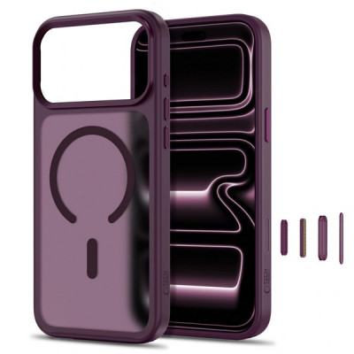 Чехол Tech-Protect Magmat CC MagFit для iPhone 18 Pro Max / 17 Pro Max (Matte Dark Cherry)