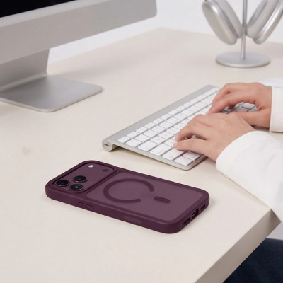 Чехол Tech-Protect Magmat CC MagFit для iPhone 18 Pro Max / 17 Pro Max (Matte Dark Cherry)