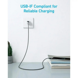 Кабель Anker 322 USB-A to USB-C 1.8 м (A81H6H11/A81H6G11) черный