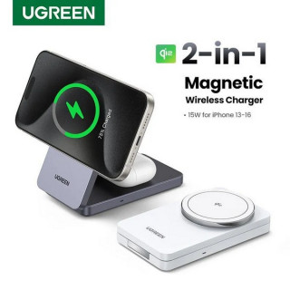 Беспроводное зарядное устройство Ugreen W706 2-in-1 15W Qi2 (45057) белый