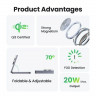 Беспроводное зарядное устройство Ugreen W706 2-in-1 15W Qi2 (45057) белый