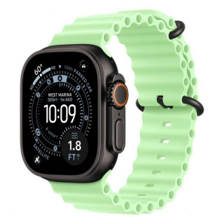 Apple Watch Ultra 3, 49mm, черный титан, ремешок Ocean цвета «зеленый неон» (2025)