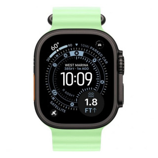 Apple Watch Ultra 3, 49mm, черный титан, ремешок Ocean цвета «зеленый неон» (2025)