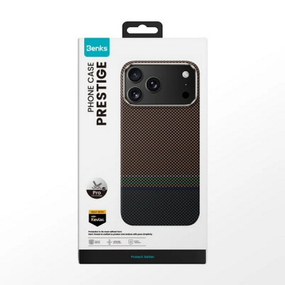 Чехол Benks Prestige ArmorPro Case built with Kevlar для iPhone 17 Pro 6.3" (C.K.FL.AP.GD.Y069)