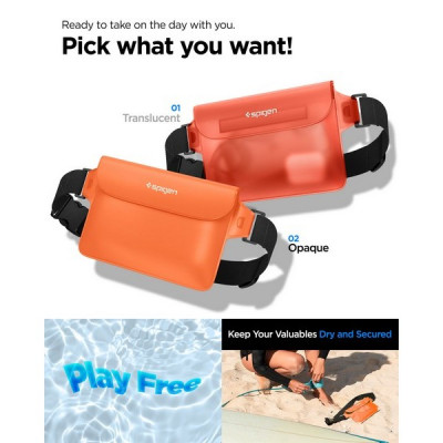 Водонепроницаемая сумка Spigen Aqua Shield WaterProof Waist Bag A620 2 шт. (AMP06021) Sunset Orange
