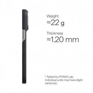 Чехол Pitaka Classic Edge Case для iPhone 18 Pro / 17 Pro (KI1801P) Black/Grey (Twill)