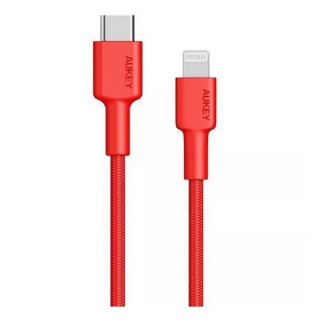 Кабель Aukey USB-C to Lightning 30 cm 2 шт. (CB-CL06) Black/Red