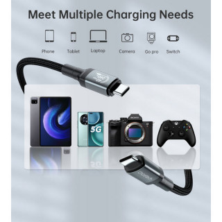 Кабель Choetech USB-C 4.0 Cable 240W PD 8k 60Hz 1.20 м (XCC-1040) черный