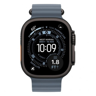 Apple Watch Ultra 3, 49mm, черный титан, ремешок Ocean цвета «якорный синий» (2025)