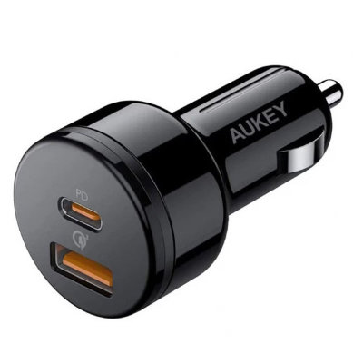 Автомобильное зарядное устройство Aukey 2-Port 36W USB-C/USB CC-Y15