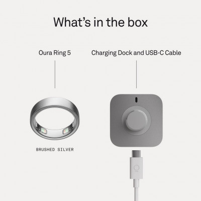 Умное кольцо Oura Ring Gen 5 Brushed Silver 9