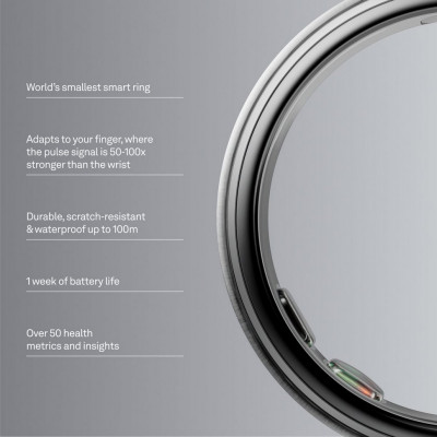 Умное кольцо Oura Ring Gen 5 Brushed Silver 9
