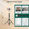 Кольцевая лампа для селфи ATUMTEK 12" Selfie Ring Light with 63" Extendable Tripod Stand (ATRL131)