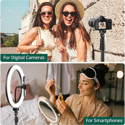 Кольцевая лампа для селфи ATUMTEK 12" Selfie Ring Light with 63" Extendable Tripod Stand (ATRL131)