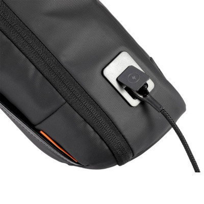 Водонепроницаемая сумка-слинг из искусственной кожи Porodo Gaming с портом USB-C (PDX532) черный