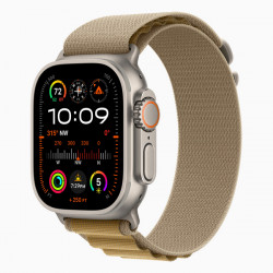Apple Watch Ultra 2 GPS + Cellular, 49mm, титан светлого цвета, ремешок Alpine коричневого цвета (2024)