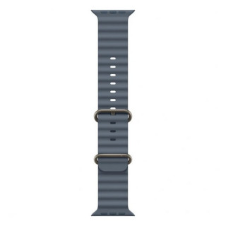 Apple Watch Ultra 3, 49mm, титан светлого цвета, ремешок Ocean цвета «якорный синий» (2025)