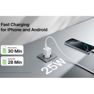 Сетевое зарядное устройство Belkin BoostCharge Wall Charger USB-C 25W с кабелем (WCA012kq1MBK-B6) Black