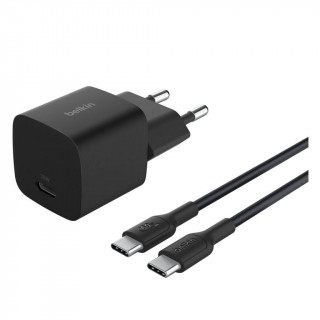 Сетевое зарядное устройство Belkin BoostCharge Wall Charger USB-C 25W с кабелем (WCA012kq1MBK-B6) Black