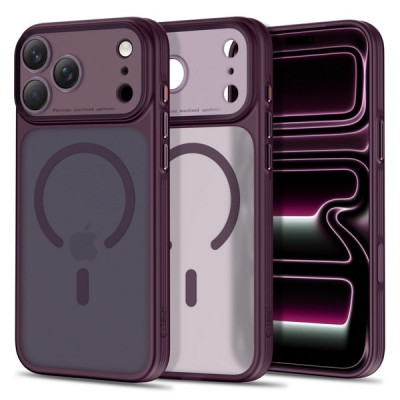 Чехол Tech-Protect Magprime CC MagFit для iPhone 18 Pro Max / 17 Pro Max (Matte Dark Cherry)