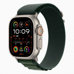 Apple Watch Ultra 2 GPS + Cellular, 49mm, титан светлого цвета, ремешок Alpine темно-зеленого цвета (2024)