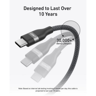 Кабель Anker USB-C - USB-C 1.8 м 240W (A82E2H12) Black / Черный