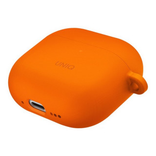 Чехол Uniq Nexo Liquid silicone +carabin +Sports ear hooks для Airpods 4 Volt Orange (AIRPODS(2024)-NEXVORG)