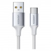 Кабель Ugreen US288 USB-A 2.0 - USB-C Cable Nickel Plating Aluminum Braid 1 м (60131) White