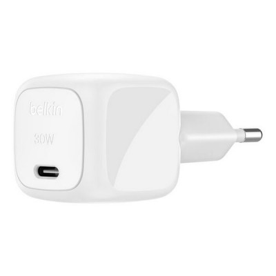 Сетевое зарядное устройство Belkin BoostCharge Compact USB-C Wall Charger 30 Вт с кабелем (WCA008kq1MWH-B6) White