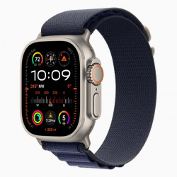 Apple Watch Ultra 2 GPS + Cellular, 49mm, титан светлого цвета, ремешок Alpine темно-синего цвета (2024)