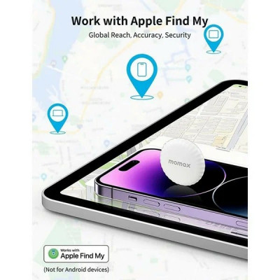 GPS-трекер Momax PinTag Find My Tracker, 4 шт. (BR5GS) белый