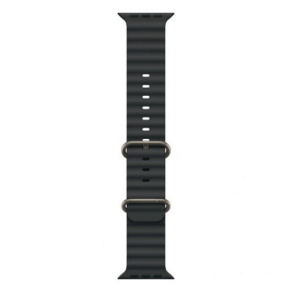 Apple Watch Ultra 3, 49mm, титан светлого цвета, ремешок Ocean черного цвета (2025)