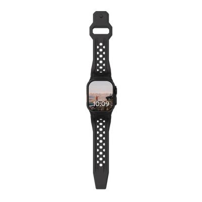 Ремешок каучуковый UAG Monarch для Apple Watch 49/46/45/44 мм (194158114037) Black/Black Titanium